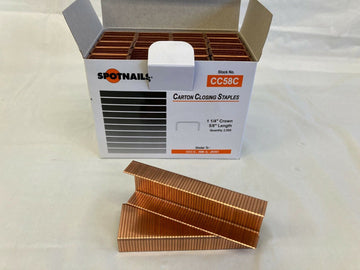 C58 Carton Closing Staple 1-1/4" Crown x 5/8" Leg 2,000 2M ( 1 BOX ) CC58C C5/8